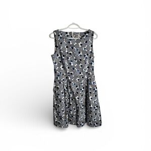 Anne Klein Women’s Size 10 Sleeveless Sheath Style Dress Blue White Career 4888